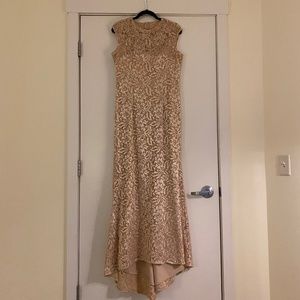 Carmen Marc Valvo Infusion Embroidered Lace Gown